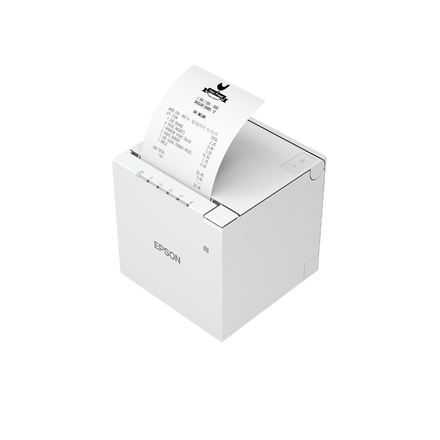 Epson OmniLink Bluetooth/LAN/USB/Wi-Fi Receipt Printer (TM-m30III) white for wireless POS printing